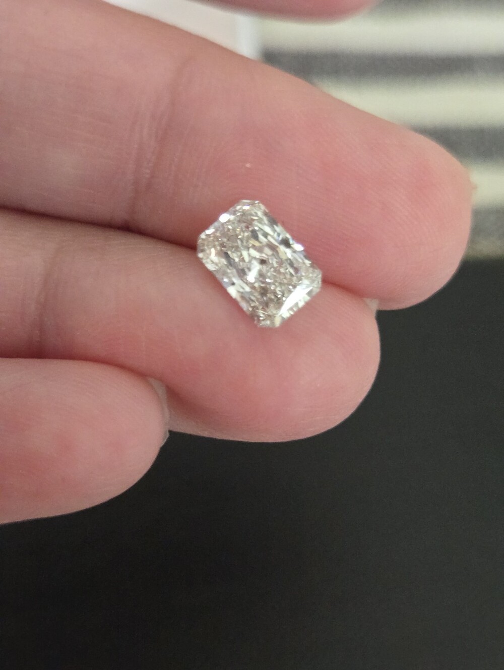 Certified Lab Grown Diamond,  Radiant Cut, 1.6 CT, F Color,  VS1 Clarity - Picture 15 of 16